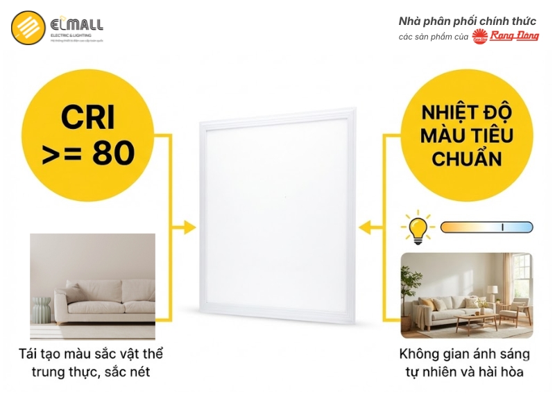đèn panel 600x600 50w có chỉ số hoàn màu cao