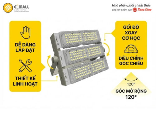 Gối đỡ xoay cơ học cho phép kỹ thuật viên dễ dàng điều chỉnh hướng chiếu sáng