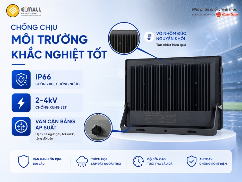 đèn pha CP10 100W chịu được môi trường khắc nghiệt