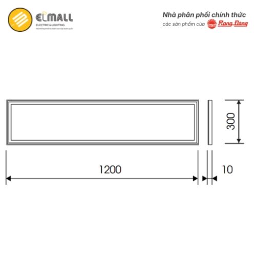 kích thước đèn panel P07 300x1200/35W.PLUS