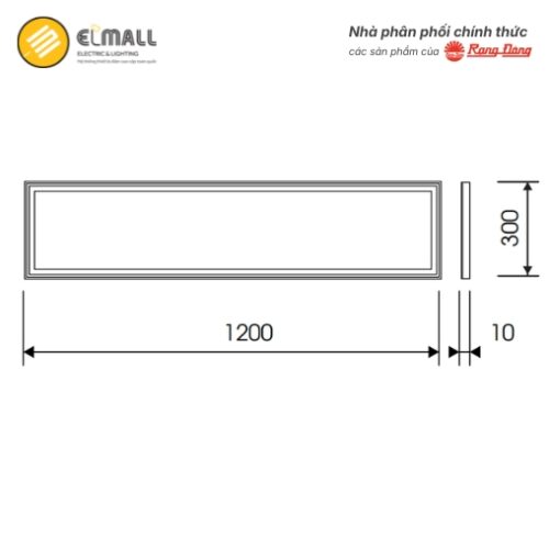 kích thước đèn led panel 300x1200 rạng đông 48w p07