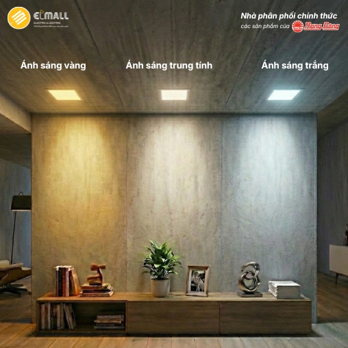 màu ánh sáng đèn led panel 300x300 24w plus p07