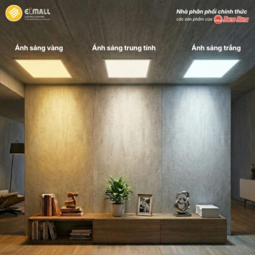 nhiệt độ màu ánh sáng đèn panel p06 600x600 50w