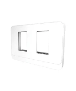 Mặt công tắc ổ cắm đôi âm tường Rạng Đông MOC01 80x120x9/2H