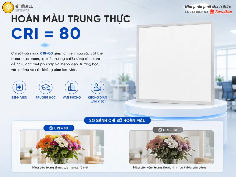 P06 600×600/50W cho ánh sáng trung thực