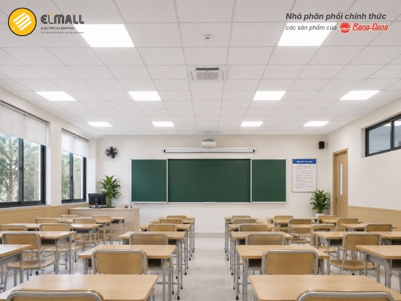 p08 600x600/50w lắp đặt chiếu sáng lớp học