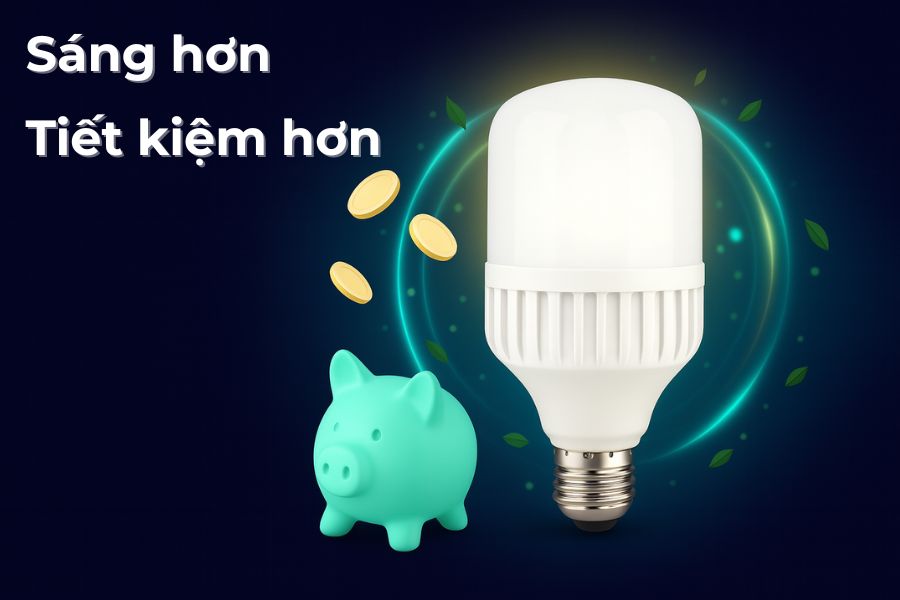 Đèn LED bulb trụ Rạng Đông TR80N1 20W sáng hơn và tiết kiệm hơn