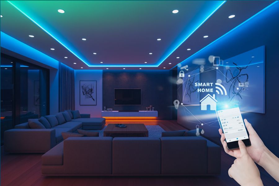 Đèn LED âm trần đổi màu Rạng Đông AT20.BLE.RGBCW 90/7W công nghệ Smart Lighting, điều khiển thông minh qua Bluetooth Mesh