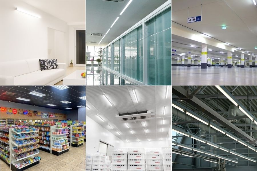 Ứng dụng của sản phẩm bộ đèn LED Tube T8 TT01 CA02/20Wx2 6500K