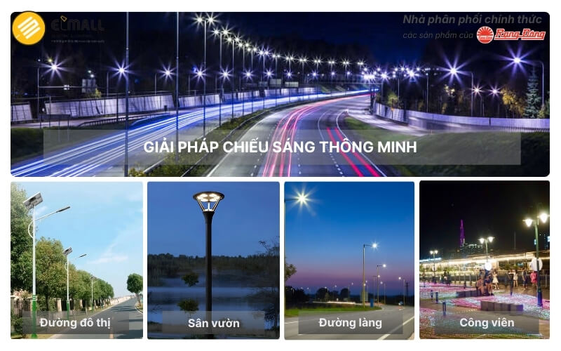 Đèn đường LED CSD08 100W phù hợp cho 4 nhóm không gian chính