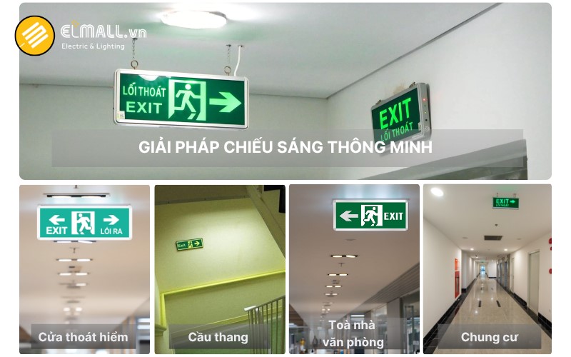 ứng dụng đèn exit CD01 40x20/2.2W