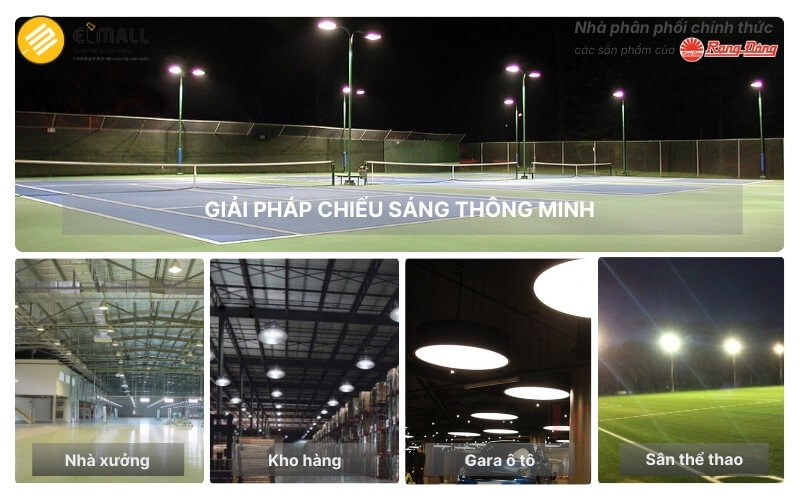 Đèn LED Highbay HB04 300/100W phù hợp cho 4 nhóm không gian chính