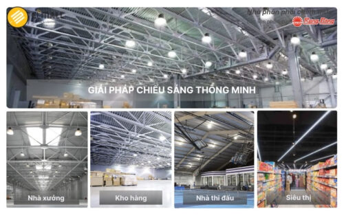 Đèn LED Highbay HB04 360/150W phù hợp cho 4 nhóm không gian chính