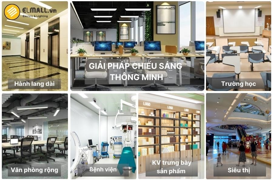 các khu vực chiếu sáng ứng dụng Đèn LED Panel Rạng Đông P07 300×1200/48W.PLUS