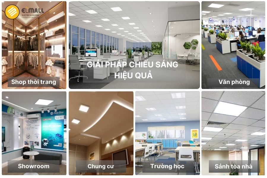 ứng dụng đèn led panel p06 600x600 50w