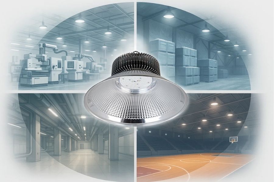 Đèn LED Highbay Rạng Đông D HB02L 430/120W 16 Ứng dụng đèn highbay D HB02L Rạng Đông