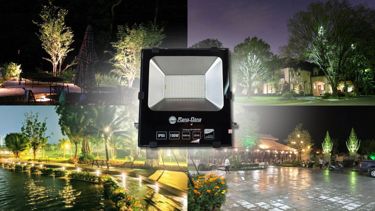 Đèn pha LED Rạng Đông D CP03L 100W 12 Đèn pha LED Rạng Đông D CP03L 100W công viên, khuôn viên dân cư