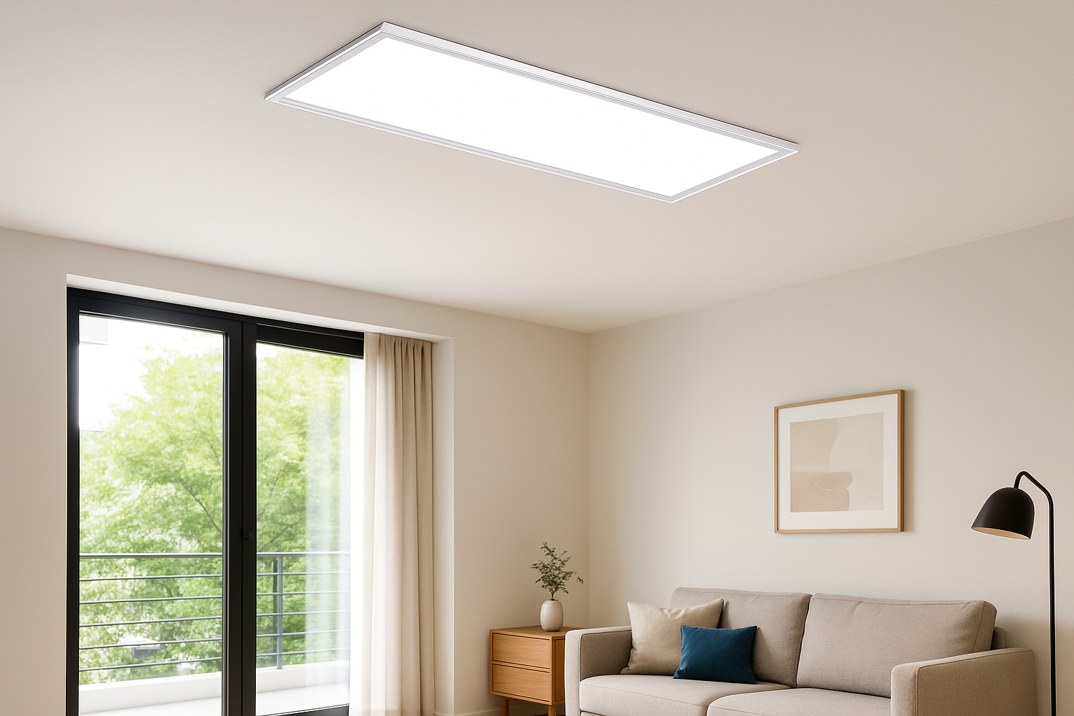 Đèn LED Panel Smart Wifi Rạng Đông D P02 30x120/40W.WF 9 Đèn LED Panel Smart Wifi Rạng Đông D P02 30x120/40W.WF được lắp đặt trong nhà hiện đại