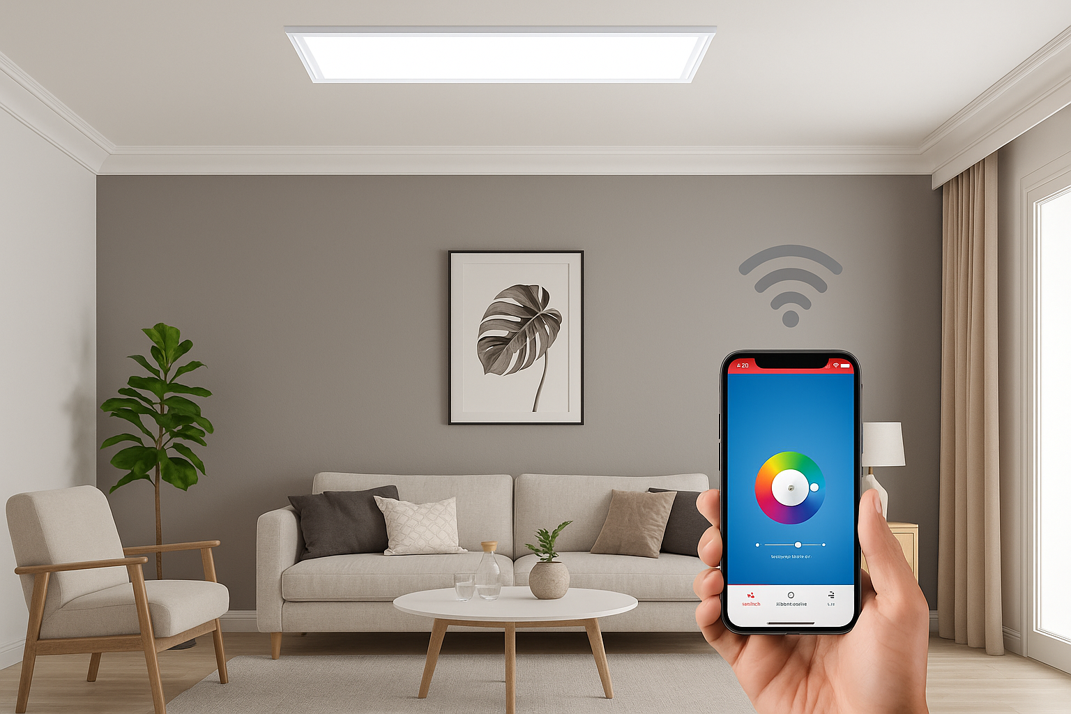 Đèn LED Panel Smart Wifi Rạng Đông D P02 30x120/40W.WF 6 Đèn LED Panel Smart Wifi Rạng Đông D P02 30x120/40W.WF có khả năng điều khiển thông minh toàn diện