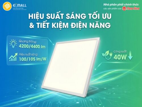 Đèn LED panel P08 600x600 40W tiết kiệm điện năng