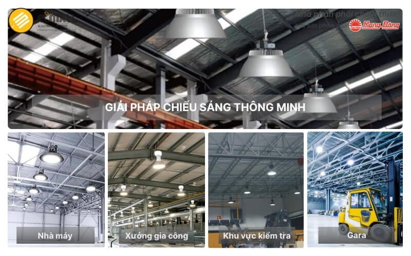 Đèn LED Highbay D HB02L 430 120W phù hợp cho 4 nhóm không gian chính