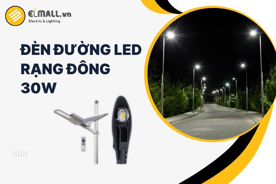 tổng quan đèn đường led rạng đông 30w 