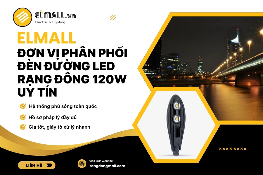 Elmall phân phối chính hãng đèn đường LED 120W 