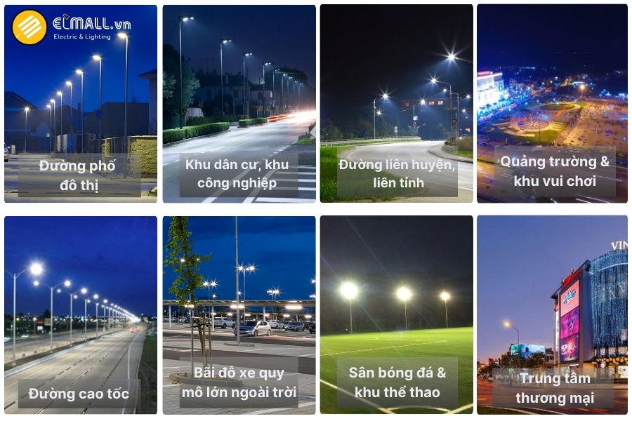 các ứng dụng của đèn đường led rạng đông 100w