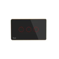 Công tắc cắm ứng Rạng Đông ctcu BLE cn 03T 3 nút bấm màu đen