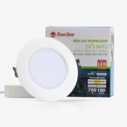 Đèn LED âm trần đổi màu Rạng Đông AT02 DM 90 7W có hộp