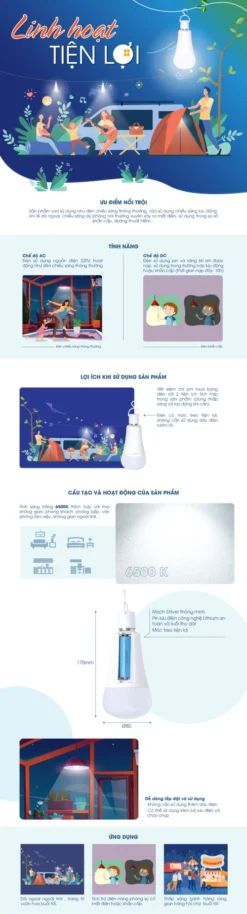 Đèn LED bulb lưu điện 9W A80 kc thông so