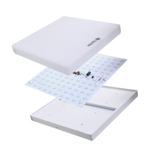 Đèn LED ốp trần vuông đổi màu đế nhựa 24W LN12N DM 300×300 cau tao
