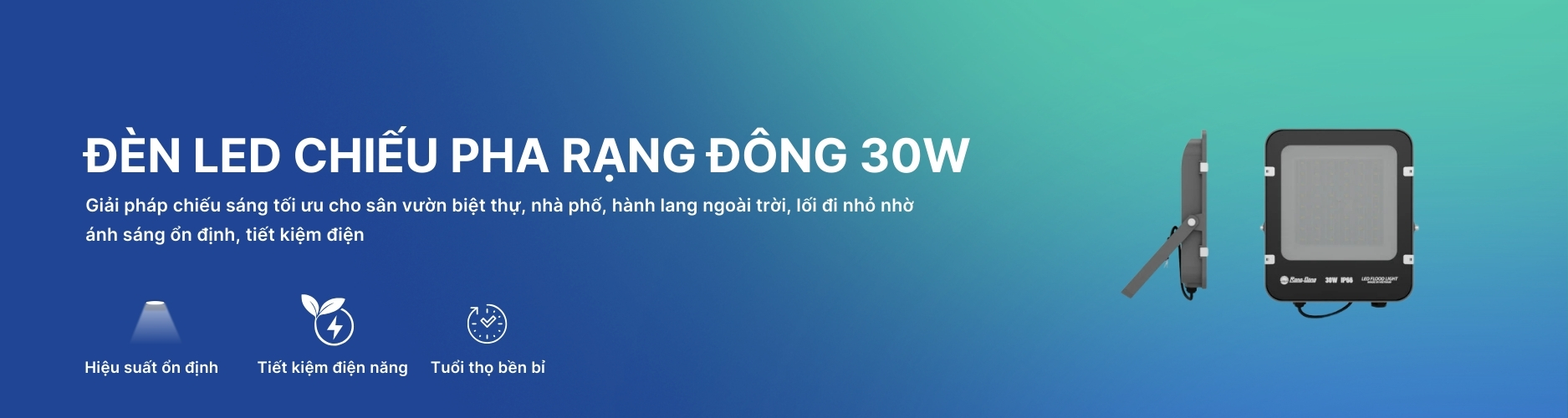 Đèn Pha Led 30W Rạng Đông Banner