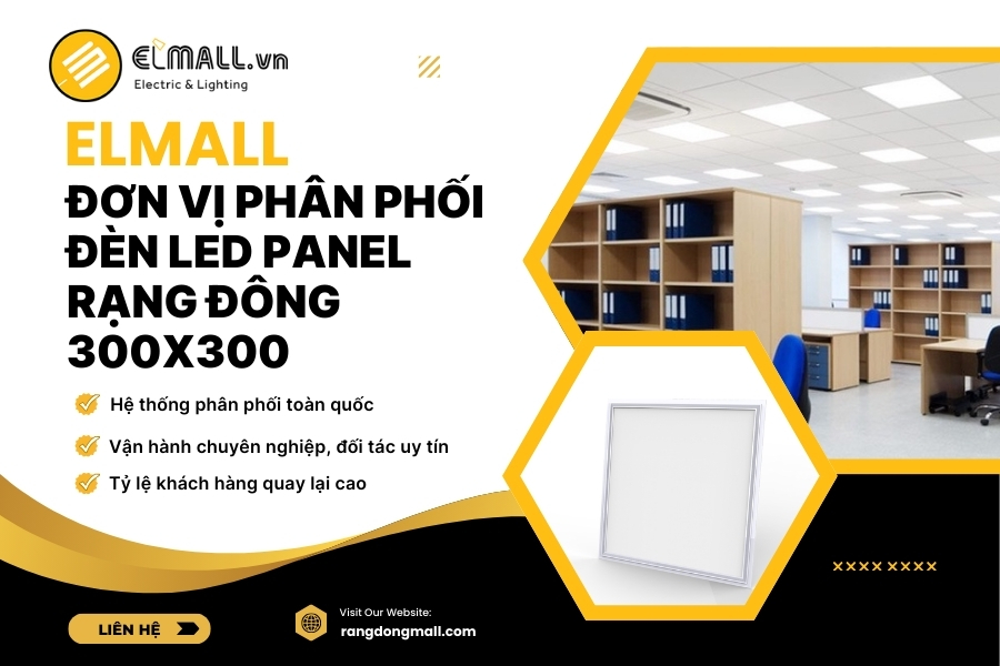 Elmall phân phối chính hãng đèn led panel 300x300