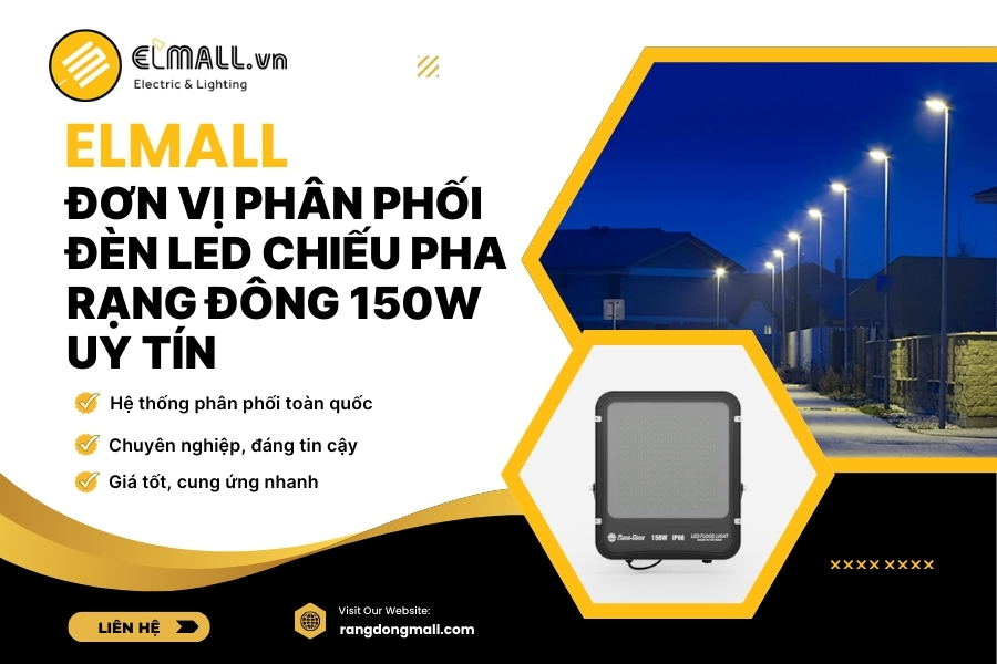 elmall phân phối đèn pha led 150w chính hãng