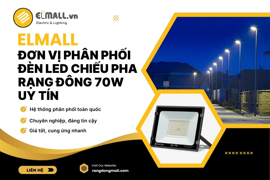 elmall phân phối đèn pha led rạng đông chính hãng