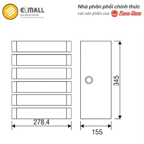 kích thước đèn pha led rạng đông 300w