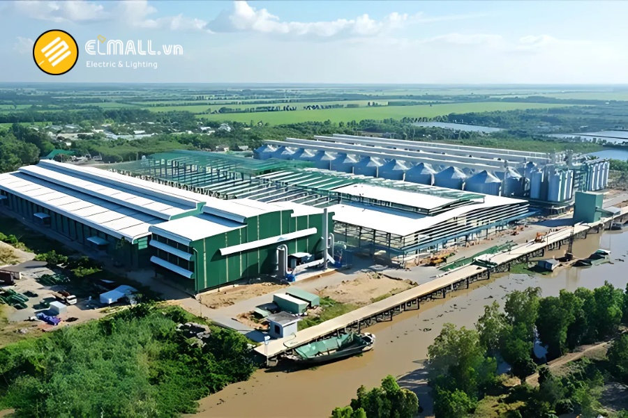 dự án chiếu sáng nhà máy gạo An Giang