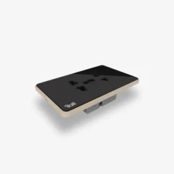 Ổ cắm âm tường Rạng Đông OCAT04K 2C 16A chữ nhật ralli góc nghieng