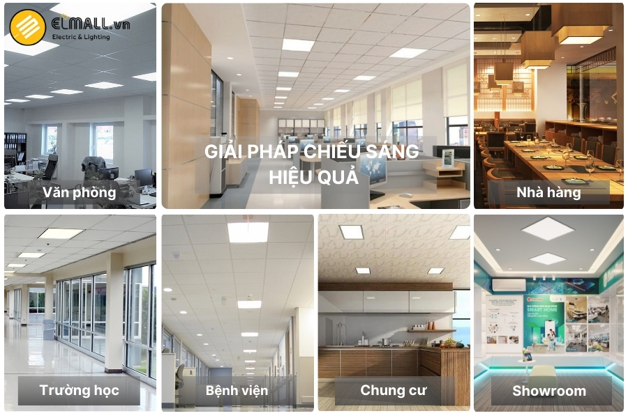 các ứng dụng của đèn led panel rạng đông 600x600