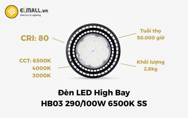 mẫu đèn led cri 80