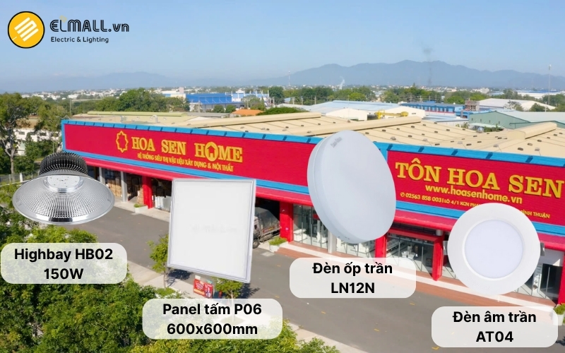 Sản phẩm đèn LED Rạng Đông được lắp đặt tại Hoa Sen Home