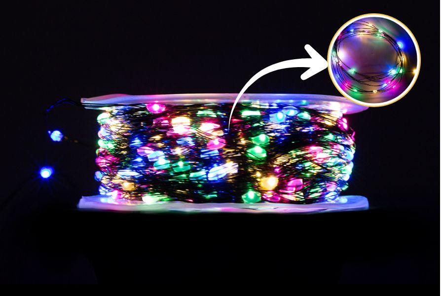 Đèn LED dây trang trí Rạng Đông LD04.RGBW 30m hiệu suất ánh sáng cao, tiết kiệm điện năng