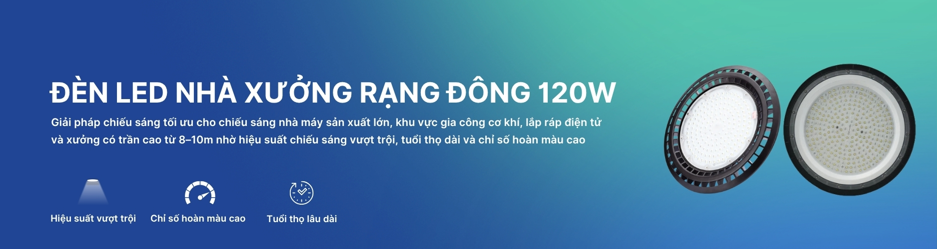 Đèn Led Nhà xưởng 120W Rạng Đông Banner