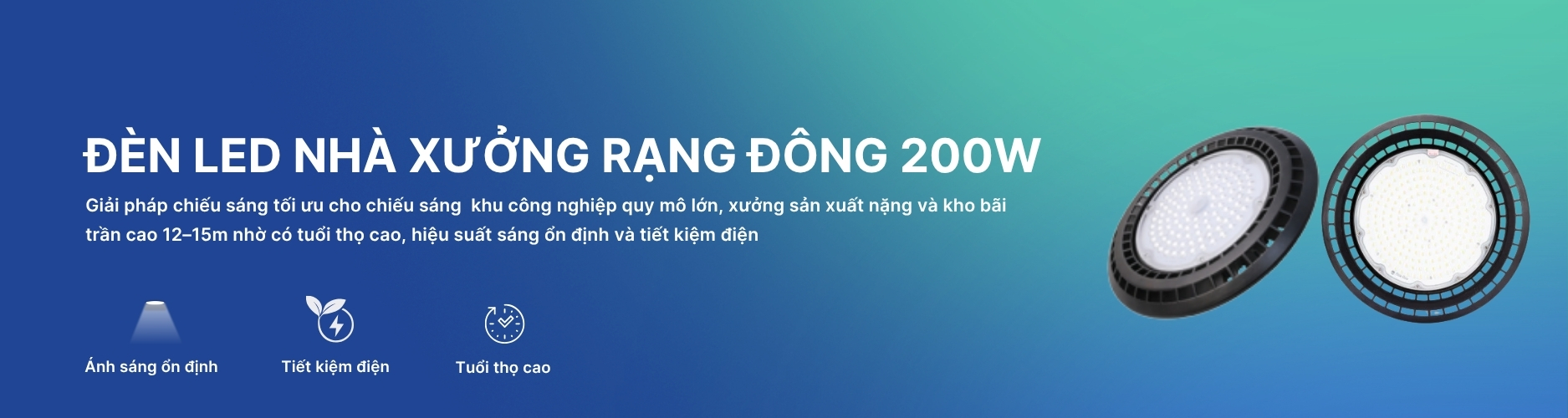Đèn Led Nhà xưởng 200W Rạng Đông Banner