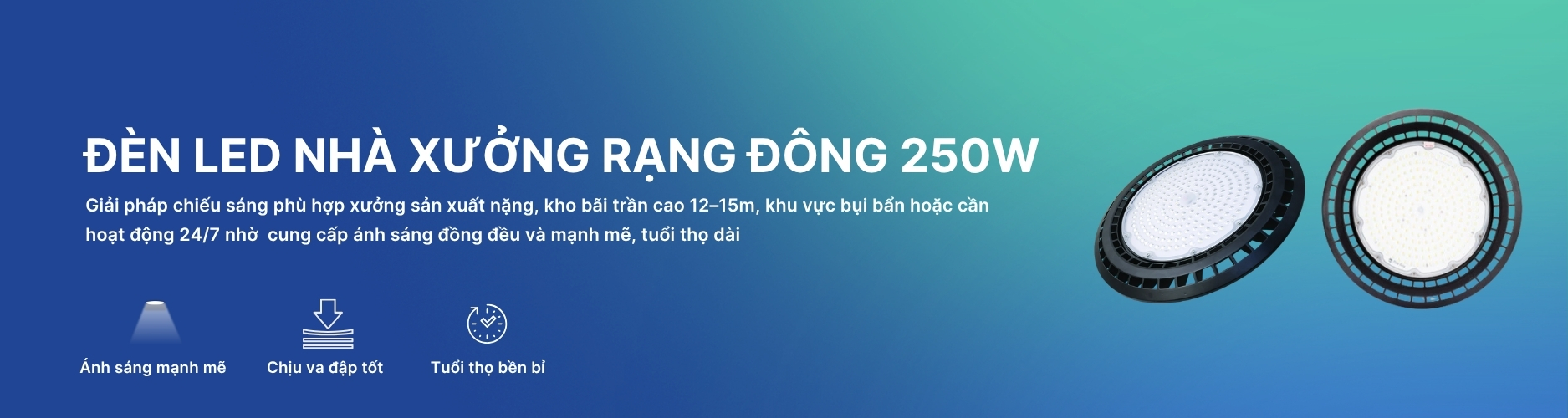 Đèn Led Nhà xưởng 250W Rạng Đông Banner