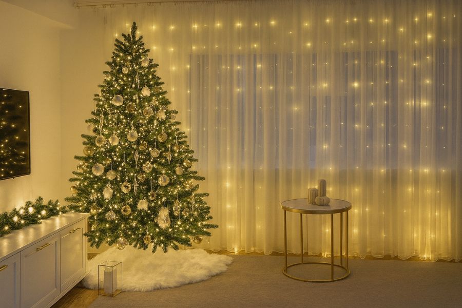 Đèn LED dây trang trí Rạng Đông LD04 3000K 50m dùng để chiếu sáng trang trí trong nhà