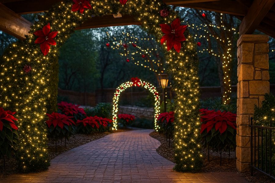 Đèn LED dây trang trí Rạng Đông LD04 3000K 50m dùng chiếu sáng sự kiện, lễ hội, cổng chào