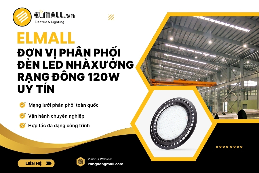 elmall phân phối đèn led nhà xưởng 120w chính hãng