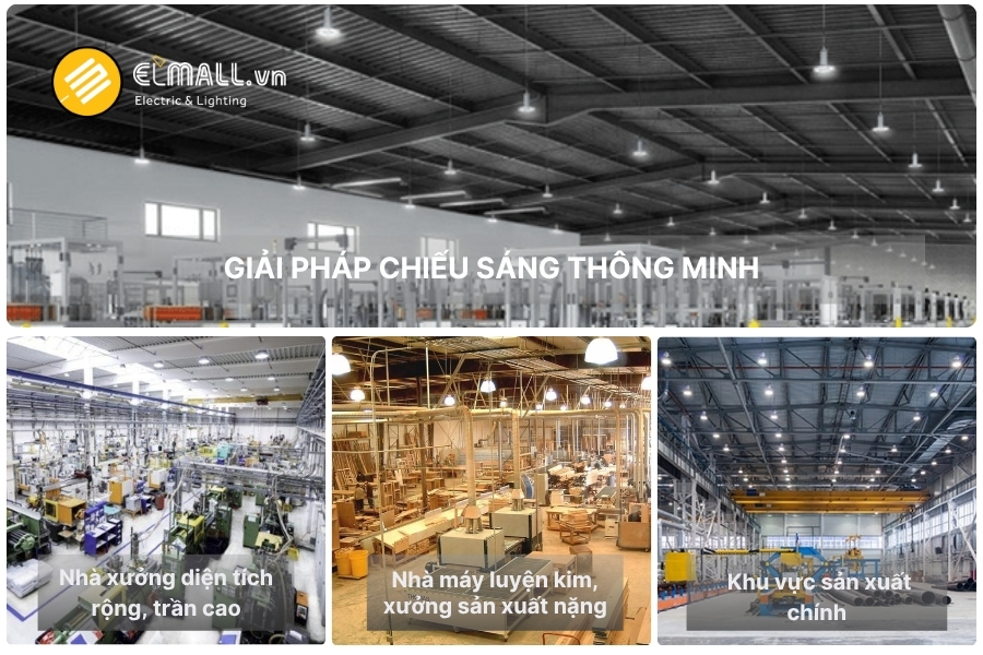 các ứng dụng đèn led nhà xưởng 150w